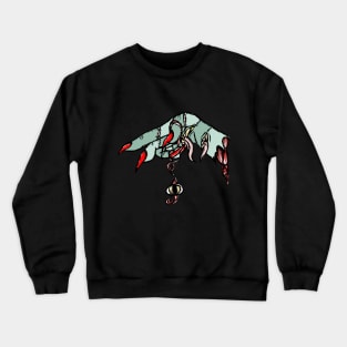 Multi Mouthed Zombie Hand Crewneck Sweatshirt
